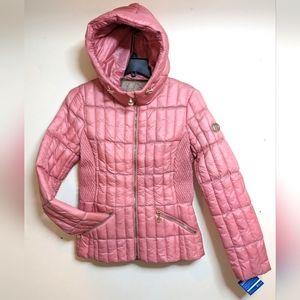 Bernardo Packable Lightweight Ecoplume Fellex Jacket Fuschia Pink Size S